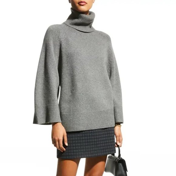 NWT THEORY Sweater- Turtle Neck Swingy Shape - Picture 3 of 12